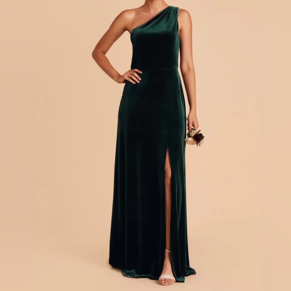 Birdy Grey Kira Velvet Dress Long Emerald Green size small